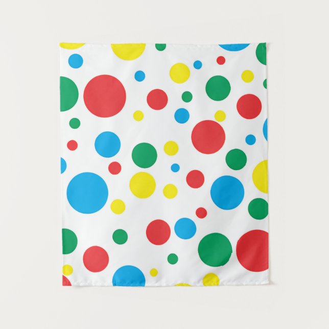 Colourful Polka Dots Small Tapestry (Front)