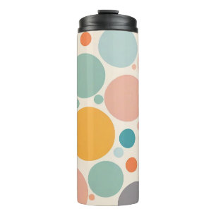 Colourful Polka Dots Thermal Tumbler