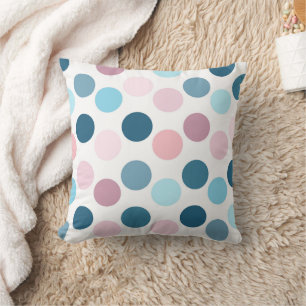 Colourful Polka Dots Throw Pillow