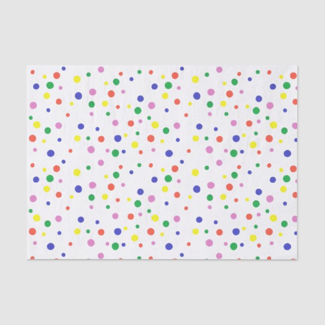 Colourful Polka Dots Tissue Paper (Front)