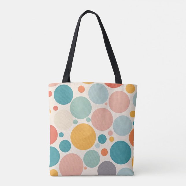 Colourful Polka Dots Tote Bag (Back)