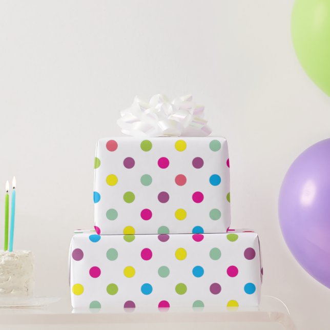 Colourful Polka Dots Wrapping Paper (Party Gifts)