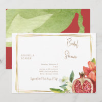 Colourful Pomegranate Foliage Bridal Shower