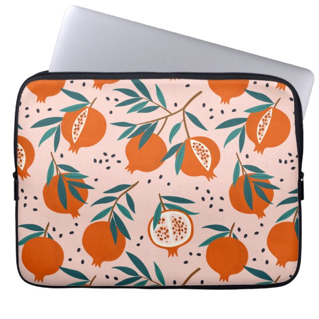 Colourful Pomegranate Pattern Laptop Sleeve (Front)