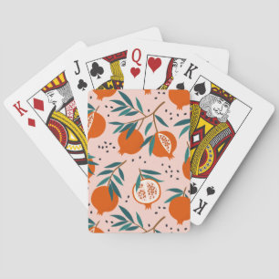 Colourful Pomegranate Pattern Playing Cards