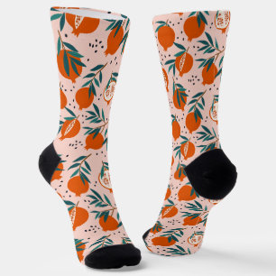 Colourful Pomegranate Pattern Socks
