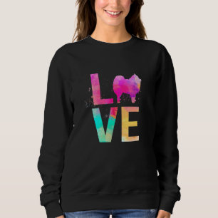 Colourful Pomeranian Dog Mom  Pomeranian Sweatshirt