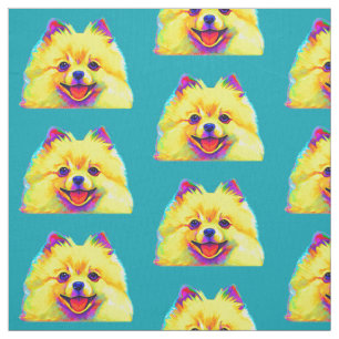 Colourful Pomeranian Fabric