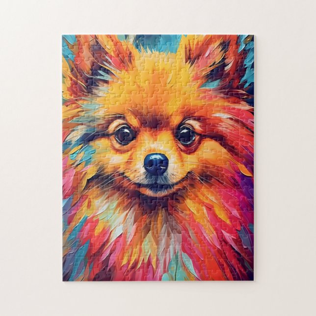 Colourful Pomeranian Jigsaw Puzzle (Vertical)
