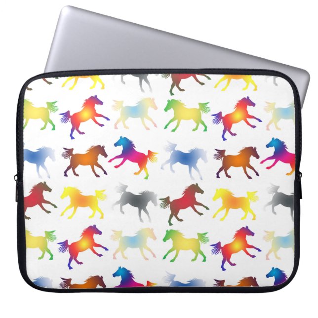 Colourful Ponies Laptop Sleeve (Front)
