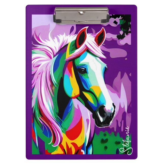 Colourful Pony Clipboard (Front)