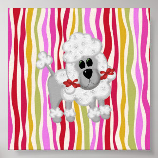 Colourful Poodle Colossal Poster