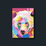 Colourful Pop Art Bear Portrait Canvas Print<br><div class="desc">Shades of blue,  purple,  pink,  and peach come together in this incredibly colourful pop art portrait of a grizzly bear that's both trendy and modern.</div>
