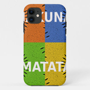 Colourful Pop Art Collage & "Hakuna Matata" Messag iPhone 11 Case