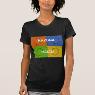 Colourful Pop Art Collage & "Hakuna Matata" Messag T-Shirt