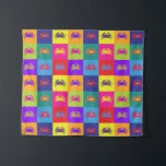Colourful Pop Art Crabs Pattern Tapestry<br><div class="desc">Bright and colourful pop art style wall tapestry.. Blocks of bright colours filled with colourful crab images.</div>