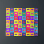 Colourful Pop Art Crabs Pattern Tapestry<br><div class="desc">Bright and colourful pop art style wall tapestry.. Blocks of bright colours filled with colourful crab images.</div>