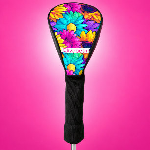 Colourful Pop Art Daisy Personalized Golf Head Cover
