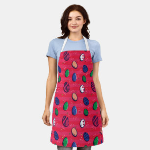 Colourful Pop Art Easter Eggs Pattern Apron