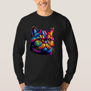 Colourful Pop Art Exotic Shorthair Shorthaired Per T-Shirt