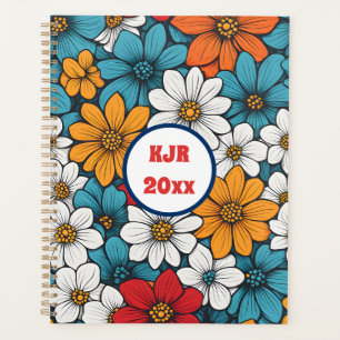Colourful Pop Art Flowers Planner