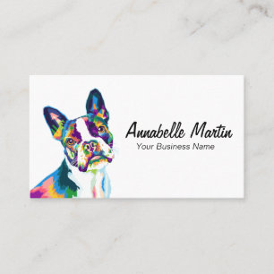 Colourful Pop Art French Bulldog  Business Card