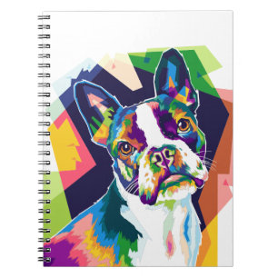Colourful Pop Art French Bulldog  Notebook