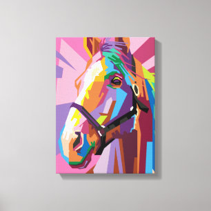 Colourful Pop Art Horse Portrait Canvas Print