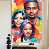 Colourful Pop Art Multiculture People Diversity