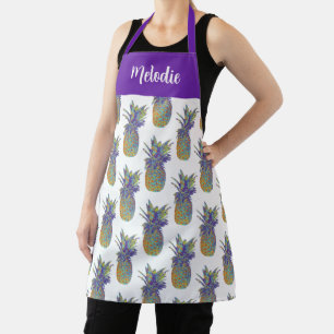 Colourful Pop Art Pineapple Fruit Design Apron