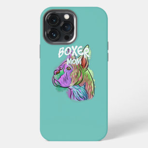 Colourful Pop Art Portrait Boxer Dog Mom Mother's iPhone 13 Pro Max Case