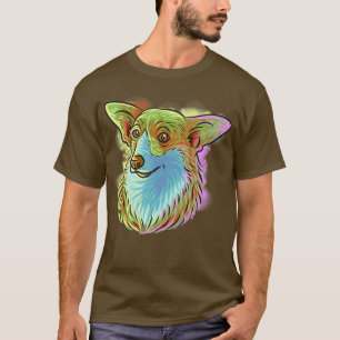 Colourful Pop Art Portrait Corgi Dog Mom Mothers D T-Shirt
