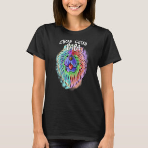 Colourful Pop Portrait Chow Chow Dog Dad Father's T-Shirt