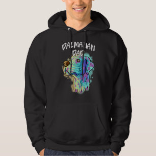 Colourful Pop Portrait Dalmatian Dog Dad Father's  Hoodie