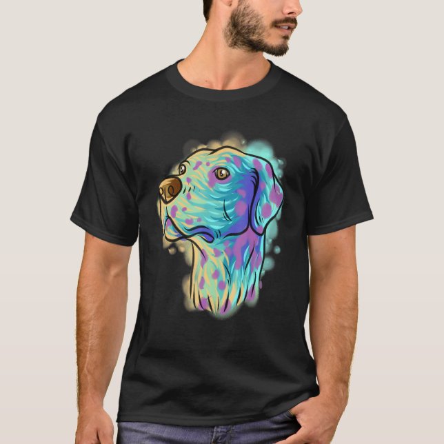 Colourful Pop Portrait Dalmatian Dog Mom Mother's  T-Shirt (Front)