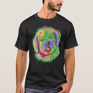 Colourful Pop Portrait Havanese Dog Mom Mother's D T-Shirt
