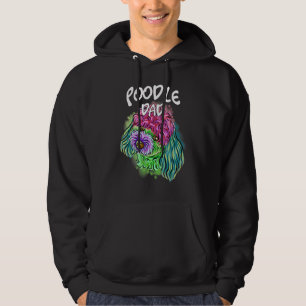 Colourful Pop Portrait Poodle Dog Dad Father's Day Hoodie