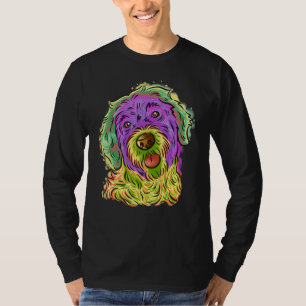 Colourful Pop Portrait Portuguese Water Dog Dog Mo T-Shirt