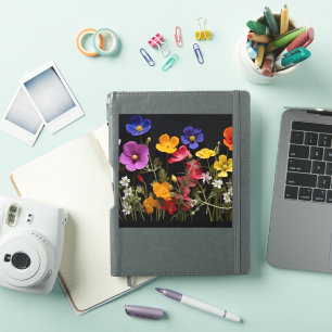 Colourful poppies and other flowers