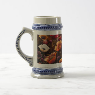 Colourful Poppies Beer Stein