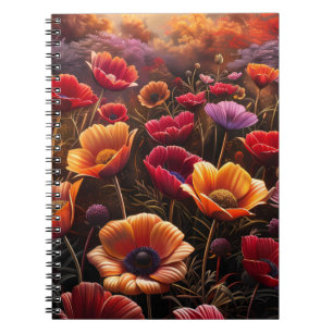 Colourful Poppies Notebook