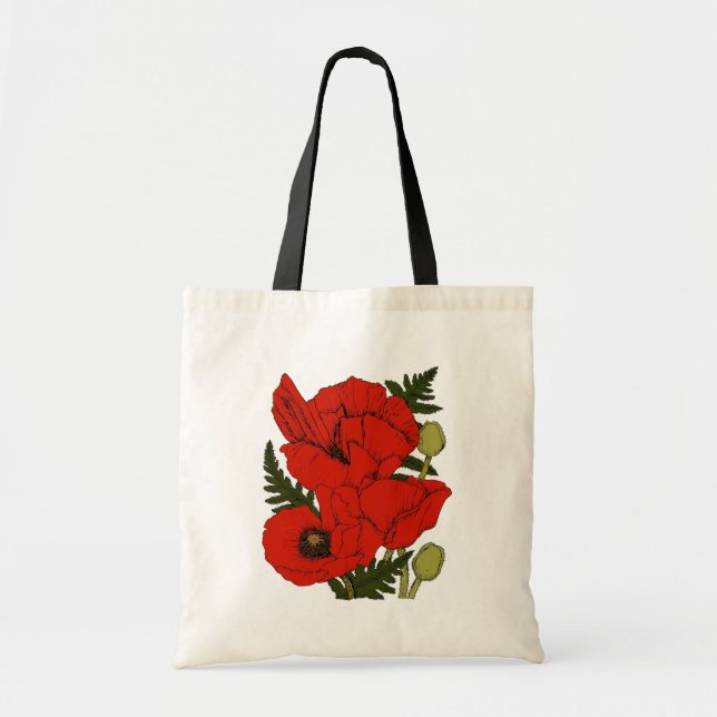 Colourful Poppies Tote Bag (Front)