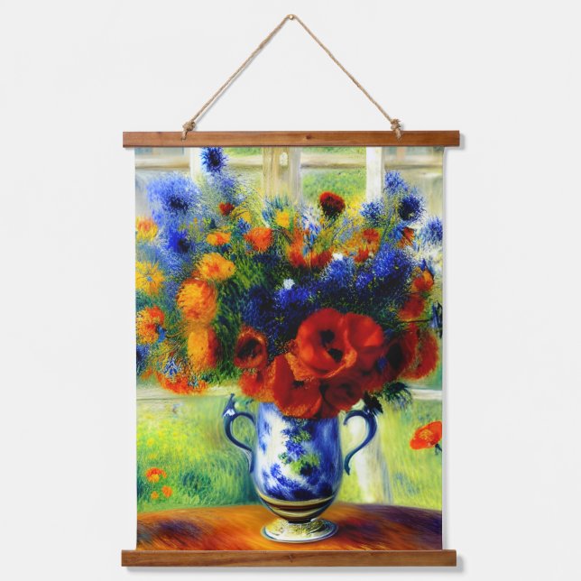 Colourful poppy and Cornflower Hanging Tapestry (Front)