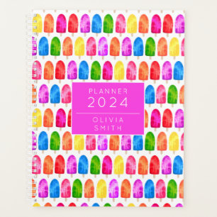 Colourful Popsicle Ice Lolly pattern Planner