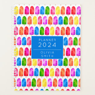 Colourful Popsicle Ice Lolly pattern Planner