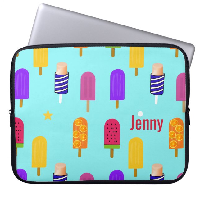 Colourful Popsicle Laptop Sleeve (Front)