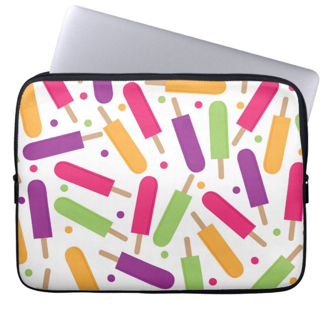 Colourful Popsicles Summer Pattern Laptop Sleeve (Front)