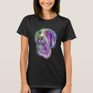 Colourful Portrait German Shorthaired Pointer Dog  T-Shirt