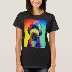 Colourful Portuguese Water Dog Pet Artwork For Own T-Shirt