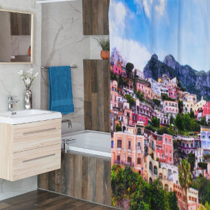 Colourful Positano Italy Shower Curtain